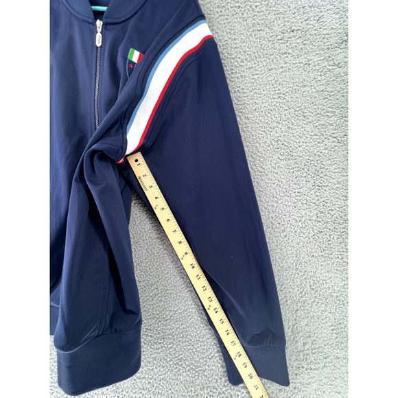 FILA SPORT Fleece Jacket Men's XXL Blue Full‎ Zip Casual Athletic Logo Flagg - Picture 10 of 16
